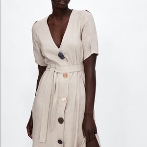 Zara Midi Linens Dress